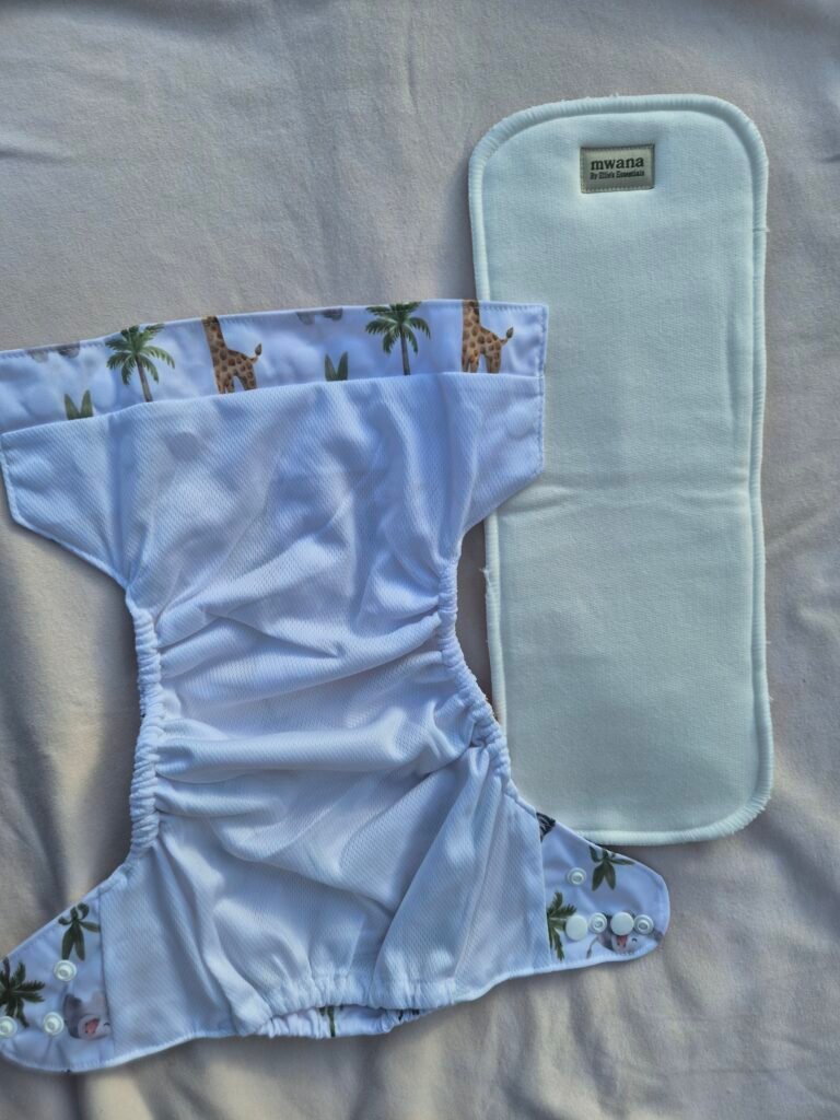 open pocket diaper with onsert